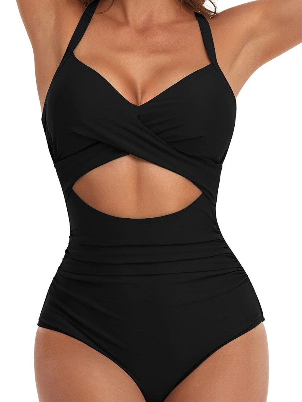 Eomenie Tummy Control One Piece Swimsuit Cutout Bathing Suit
